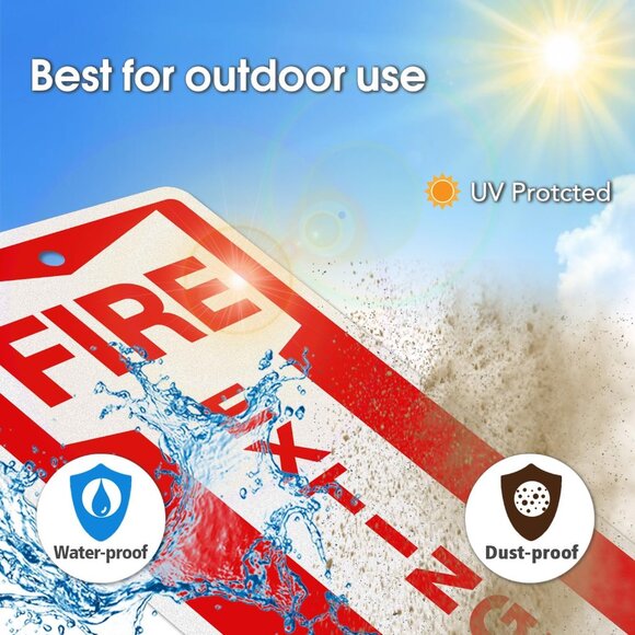 GicnKeuz Fire Extinguisher Sign, 12"x4" .040 - Picture 4 of 6